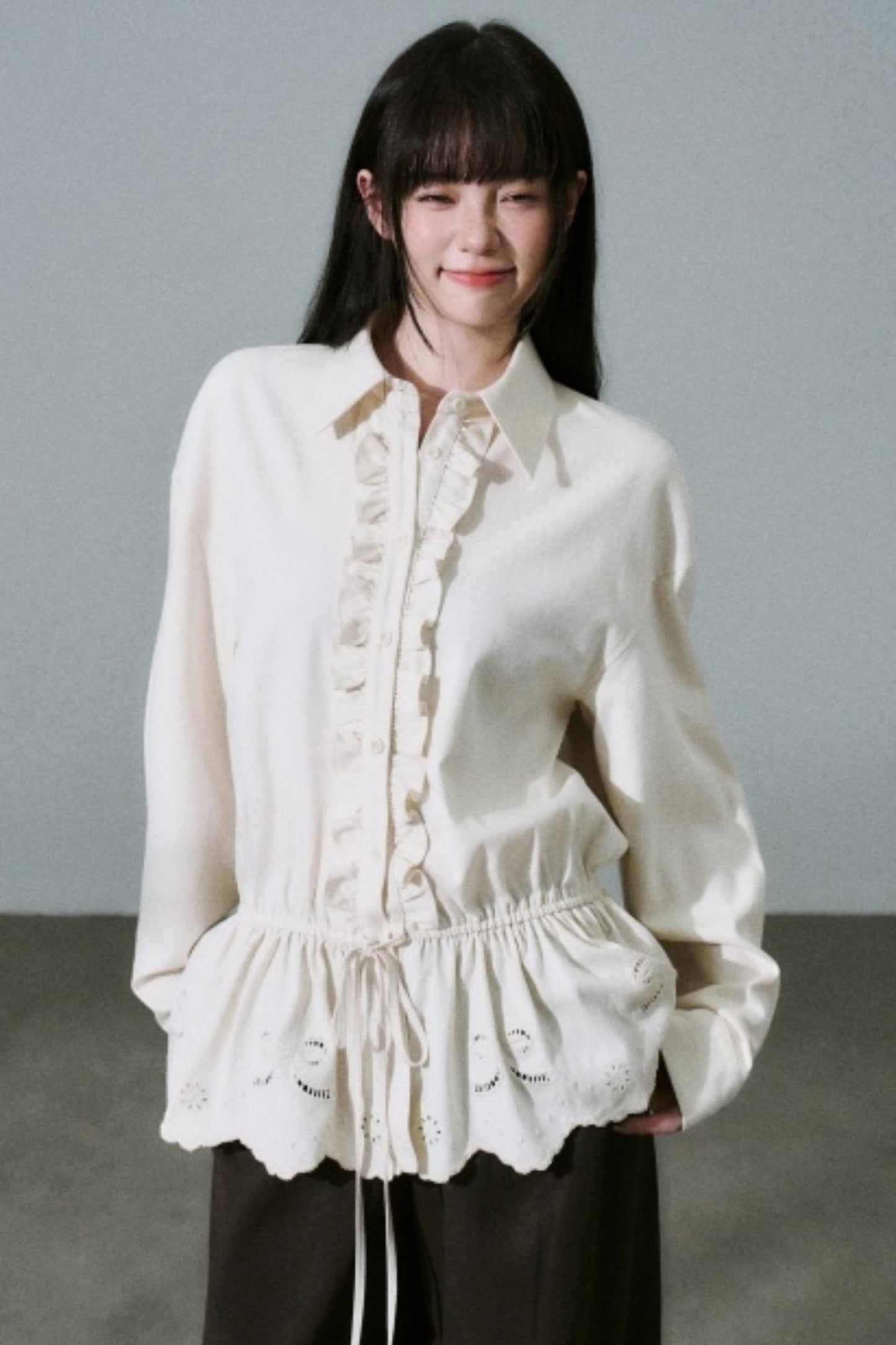 Laser Cut Tencel Shirt