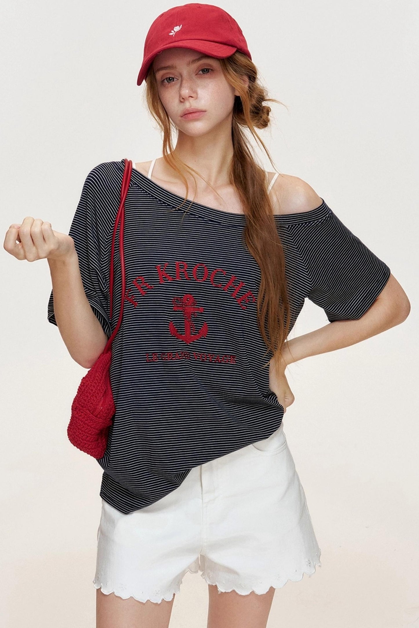 Navycore Knitted Striped T-shirt