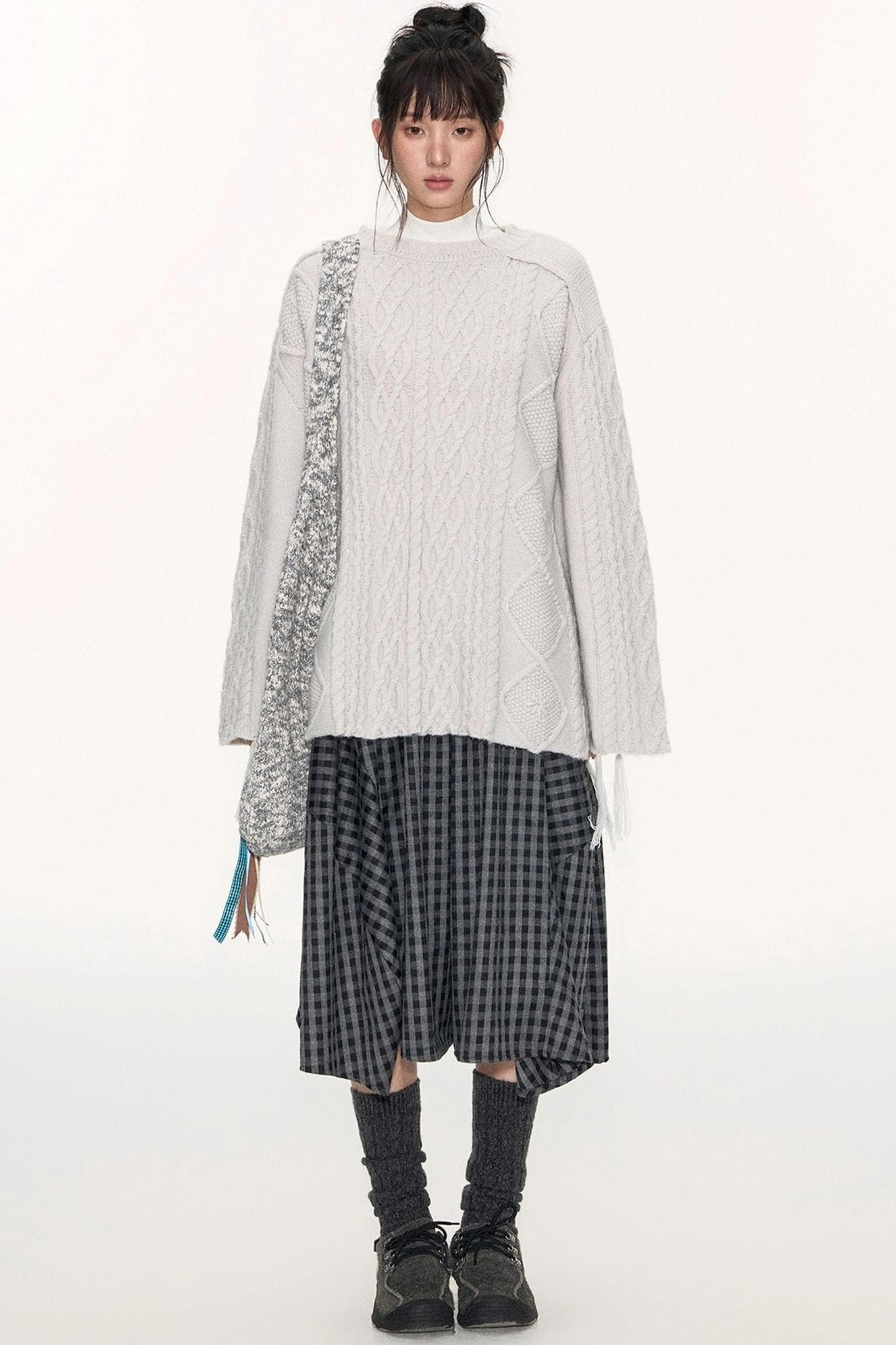 Original Cocoon Plaid Culottes Pants