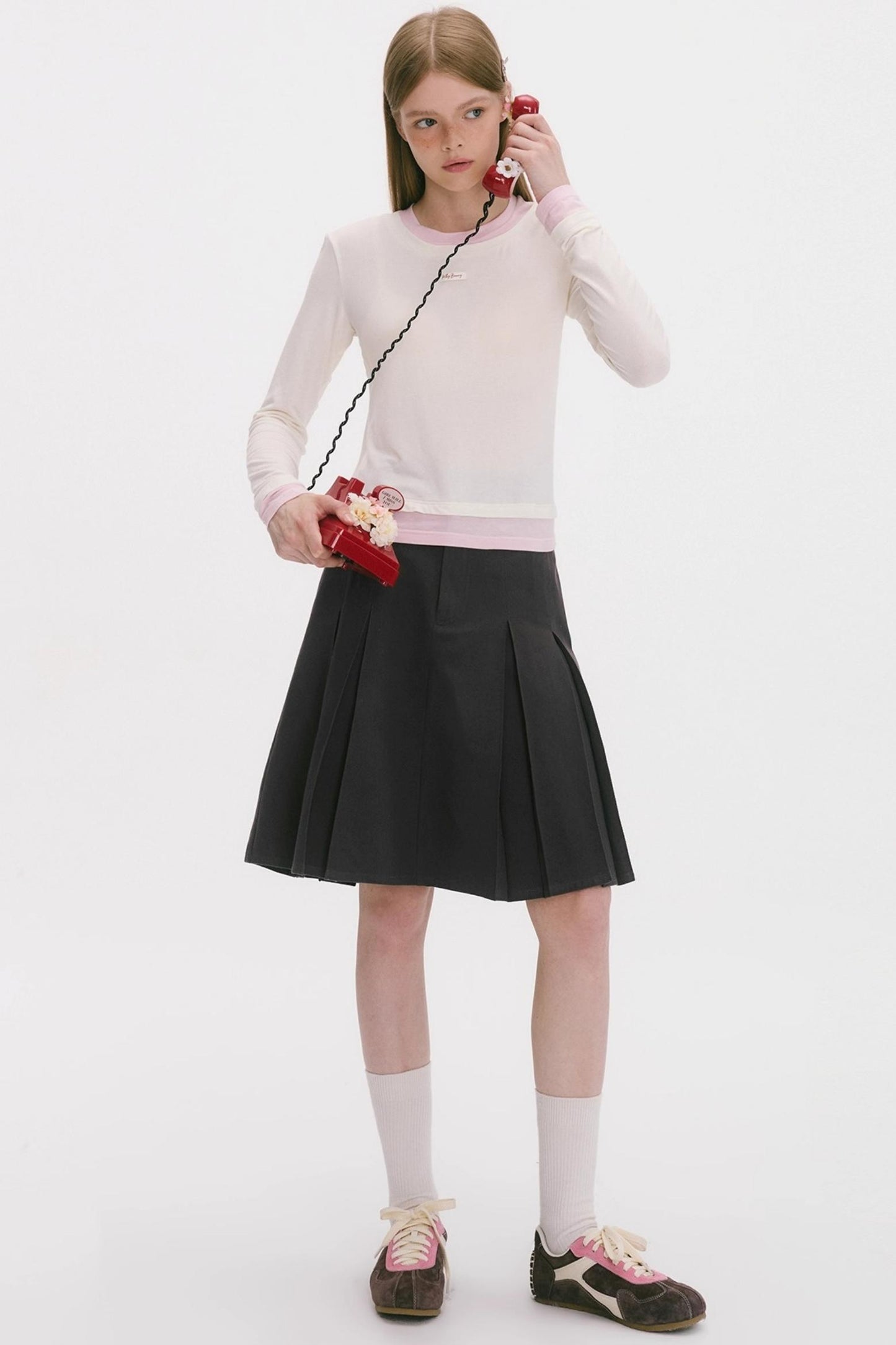 Fake Two Piece Base Layer Silk Top