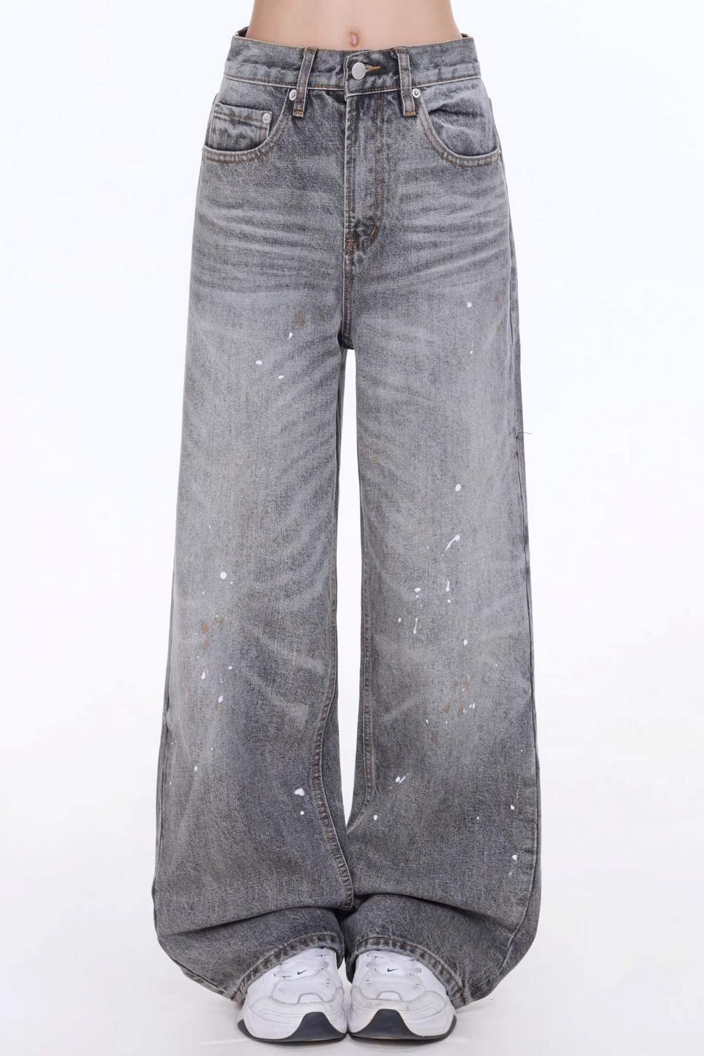 Retro Washed Denim Pants