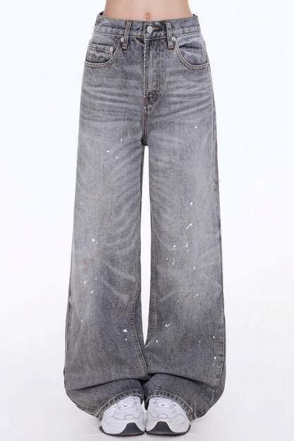 Retro Washed Denim Pants