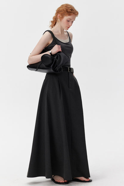 Tall Black Flare Skirt