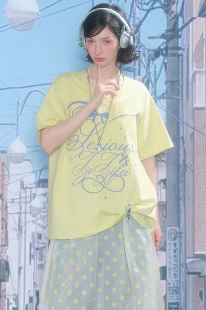 Star Falling V-Neck Top