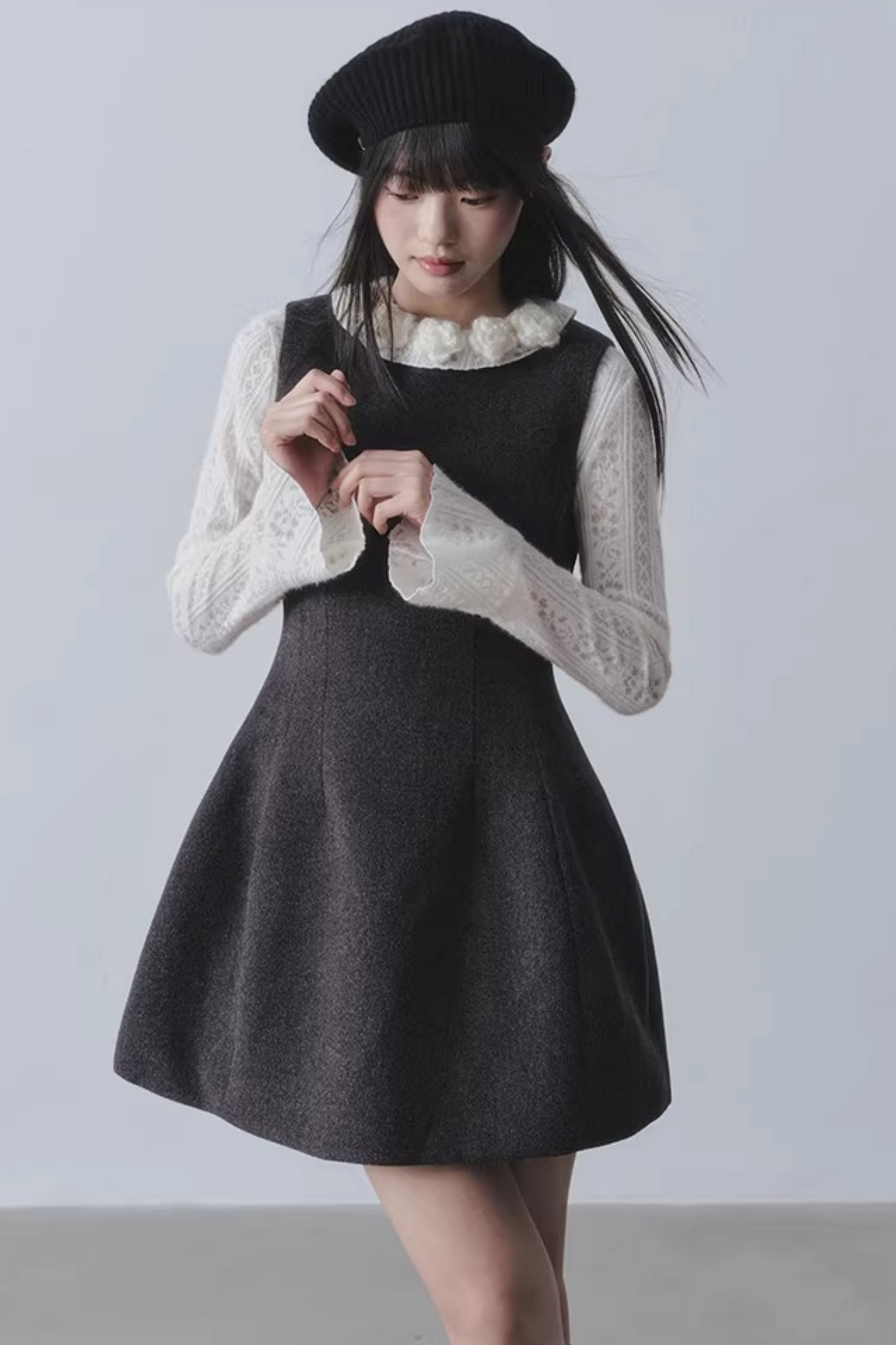 Hepburn Woolen A-Line Dress