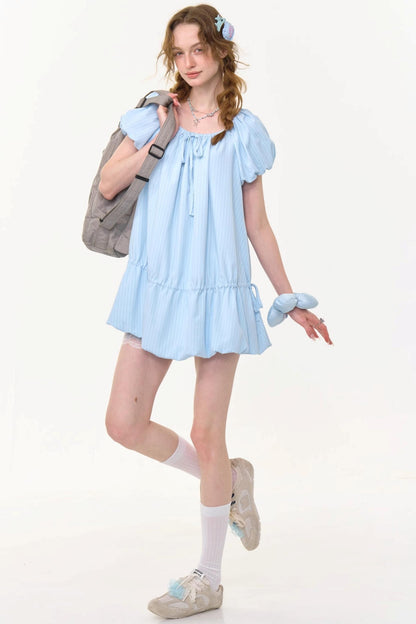 Summer Chic Bubble Sleeve Dress