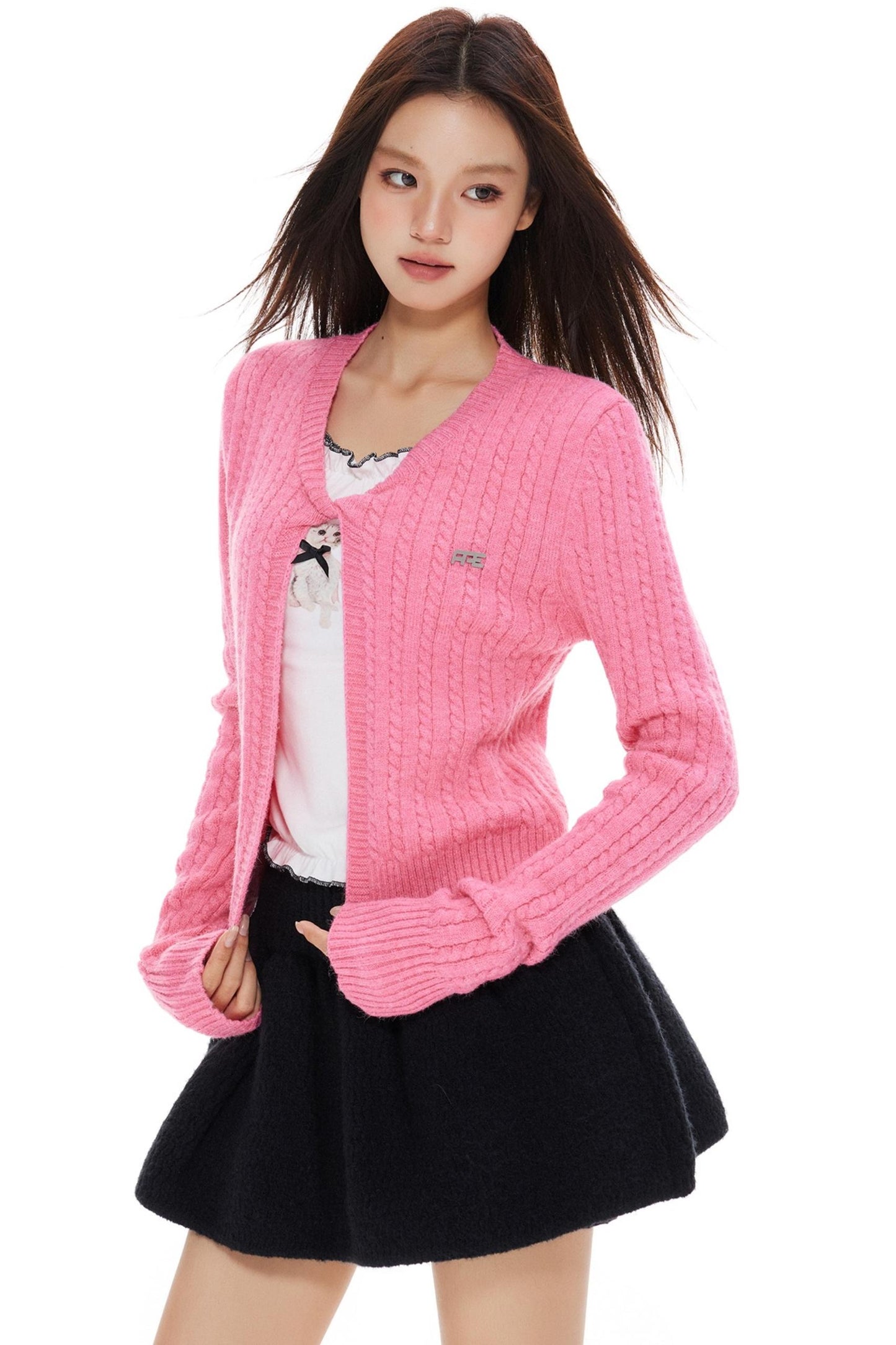 Twist Gray Womens Cardigan