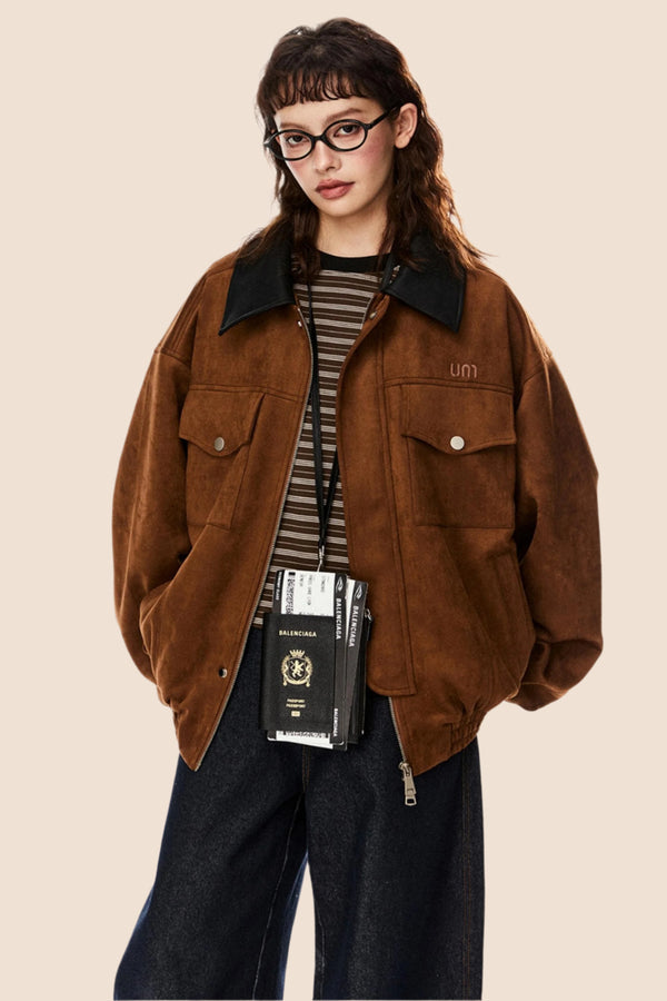 Vintage Wildleder Reversjacke 