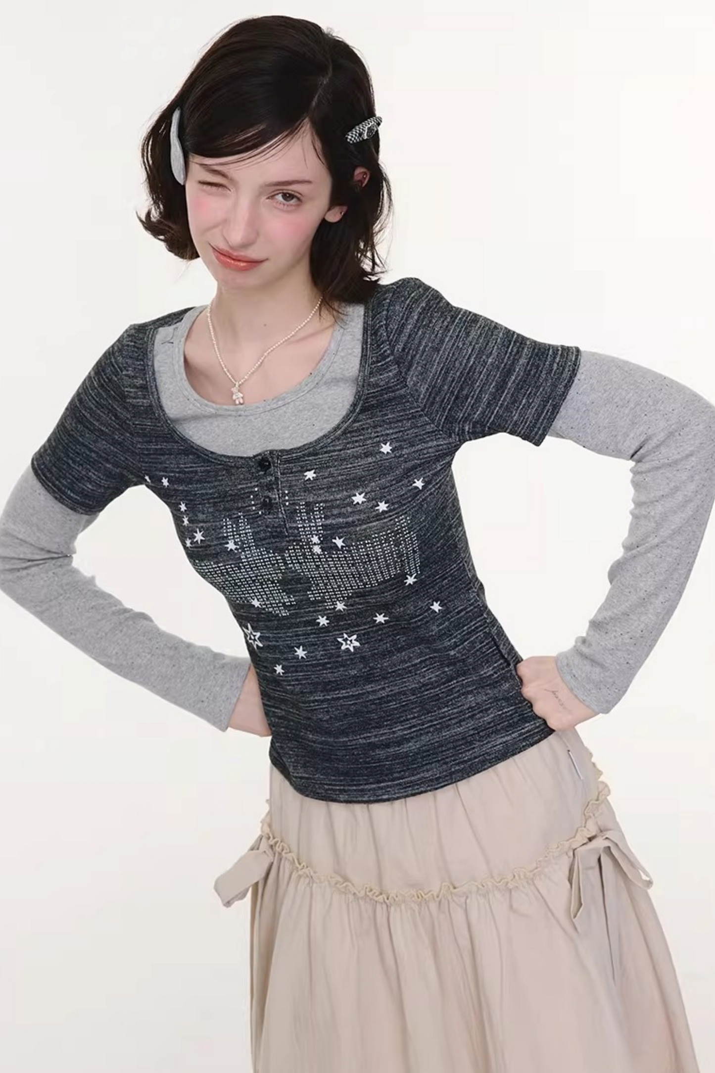 Starry Night Retro Top