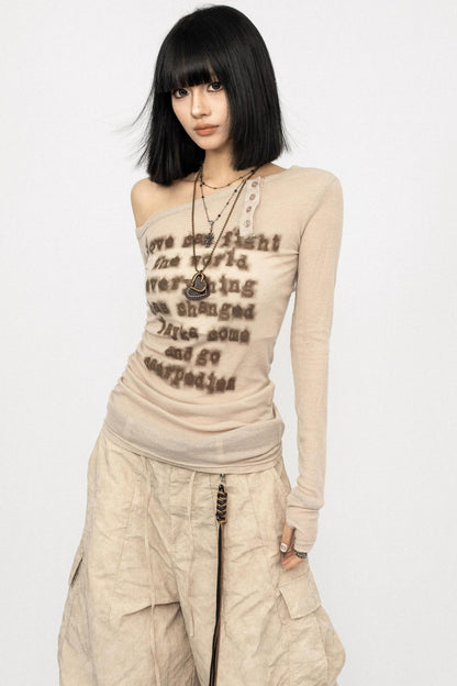 Casual Long Sleeve Slim Fit Top