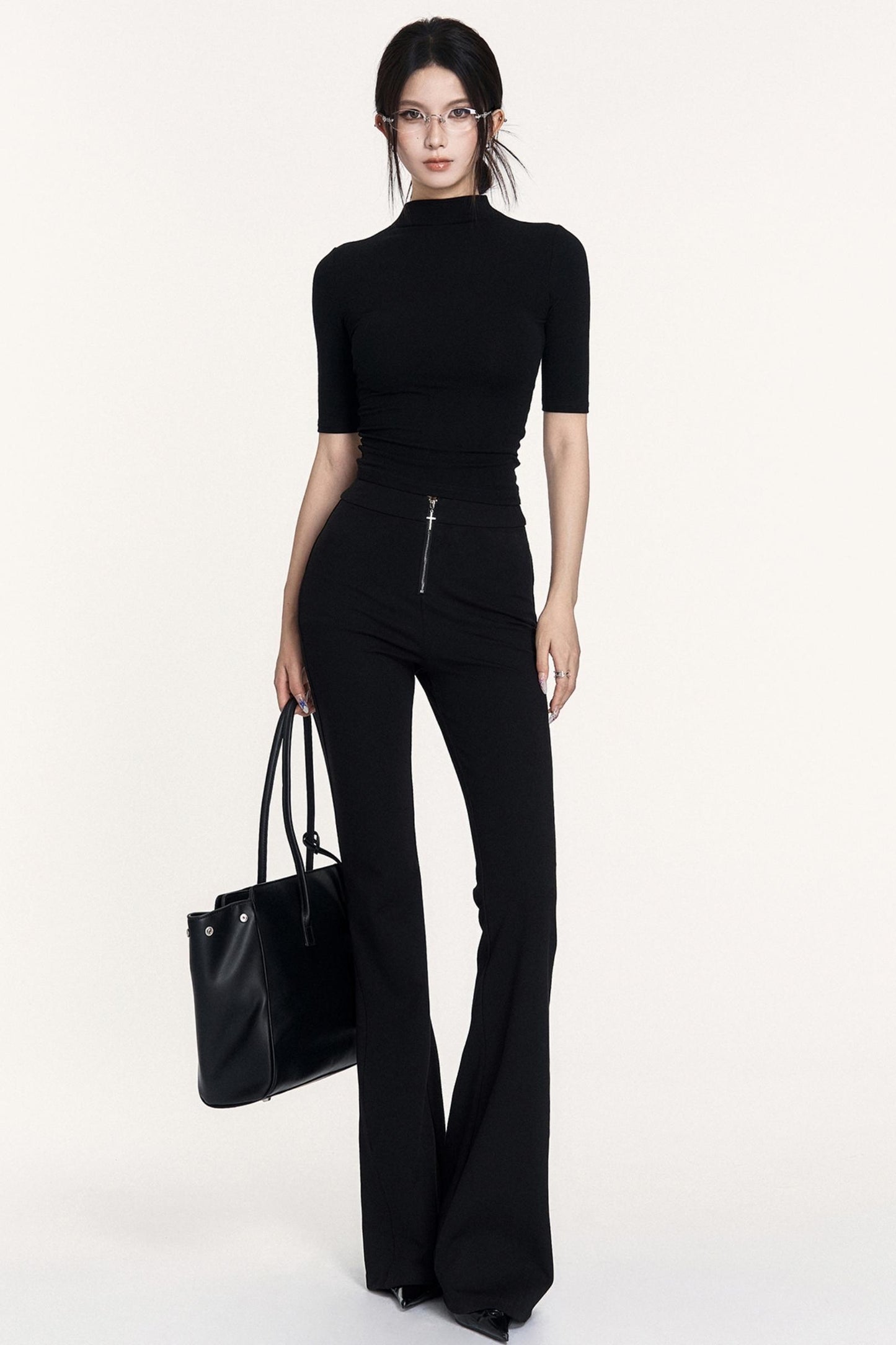 Black Spice Girl Flared Pants