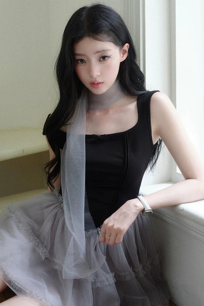 Mesh Patchwork Princess Dress
