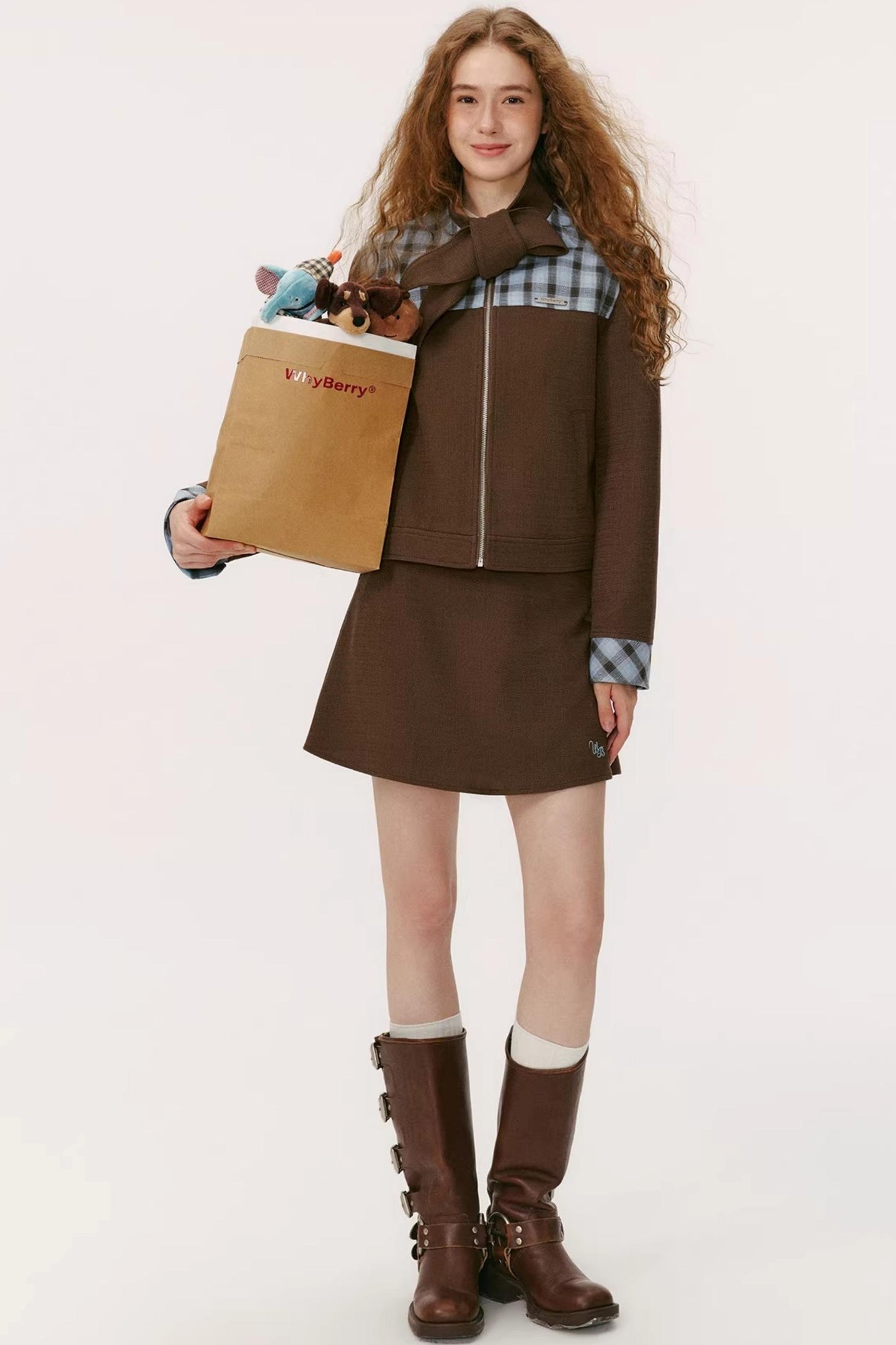 Retro Patchwork Fishtail Skirt