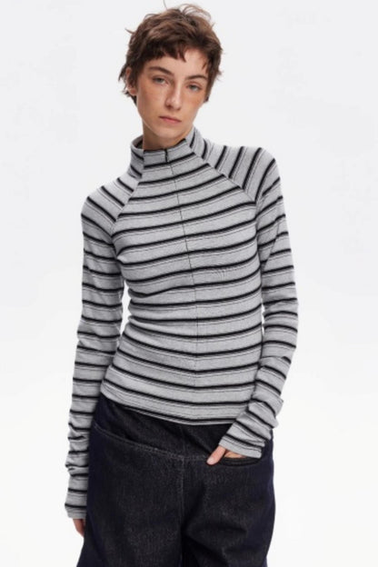 Vintage Striped Slim Knit Top