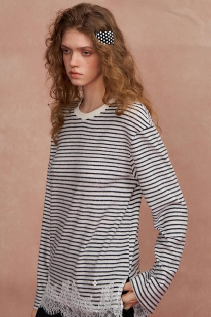 Lace Spliced Velvet Top