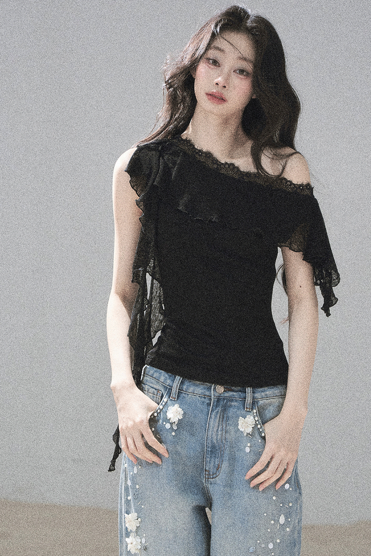 Before the Sunset Lace Off-Shoulder Top