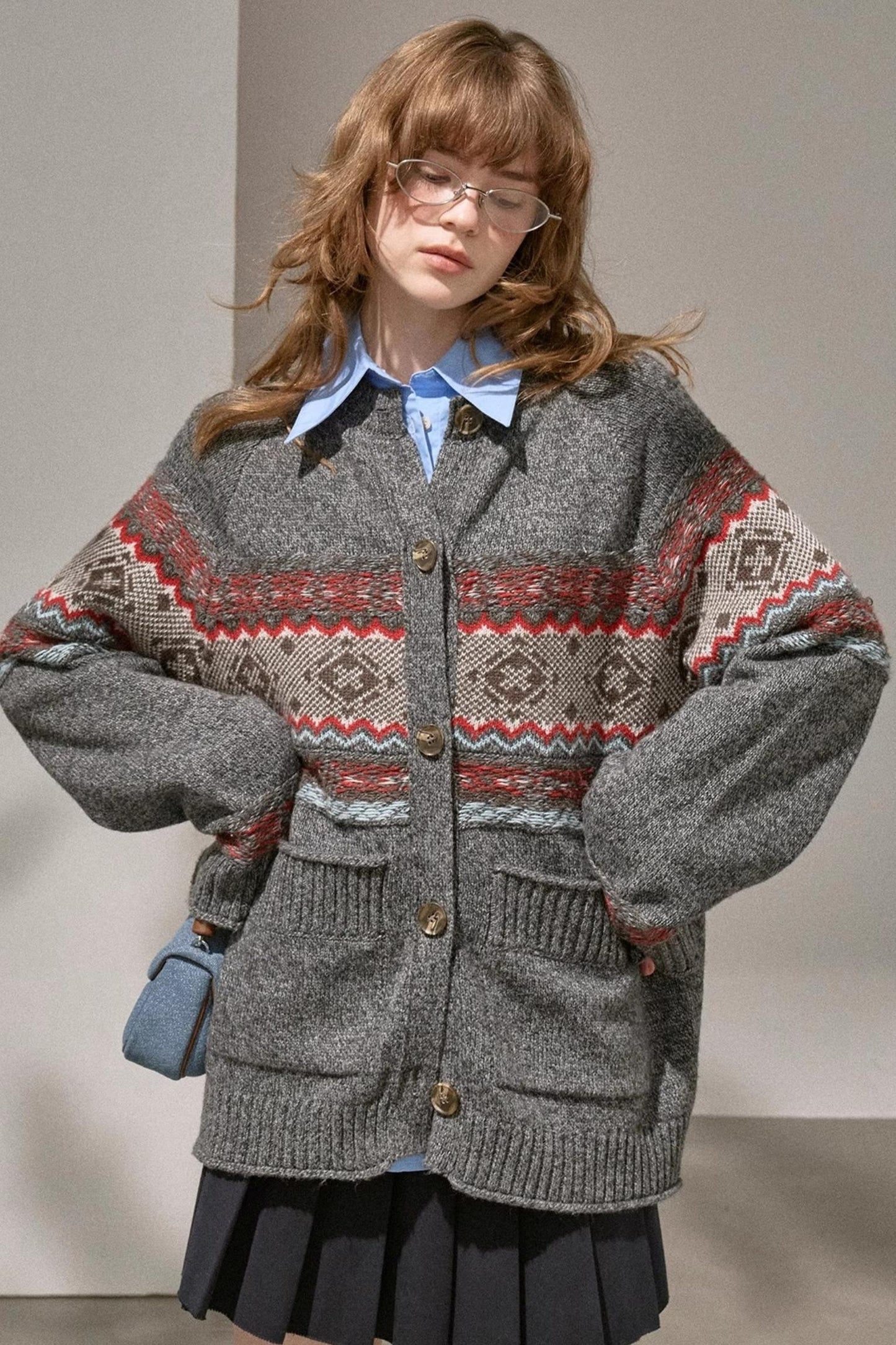 Atmospheric V-Neck Knitted Cardigan