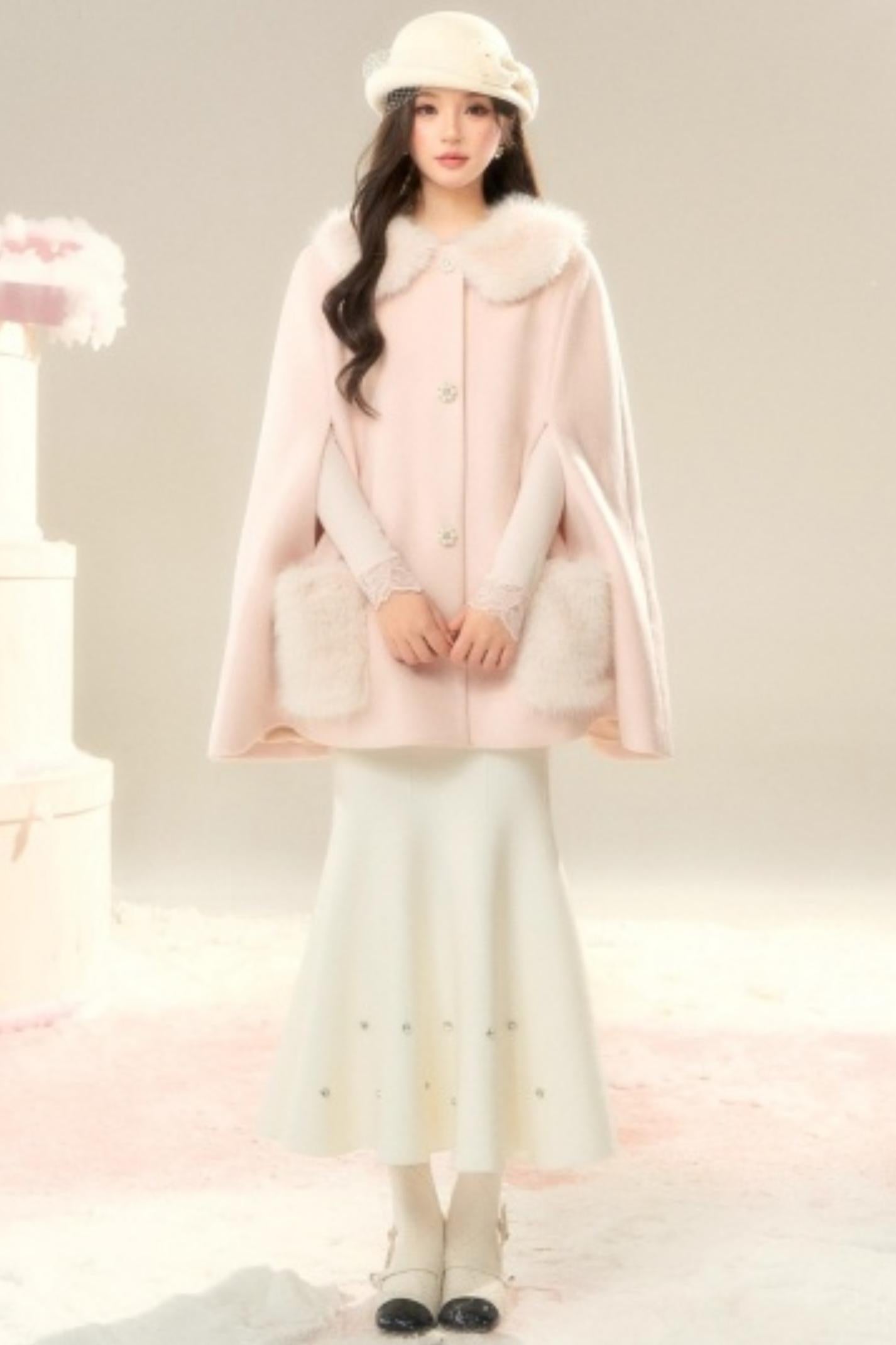 Elegant Woolen Princess Coat