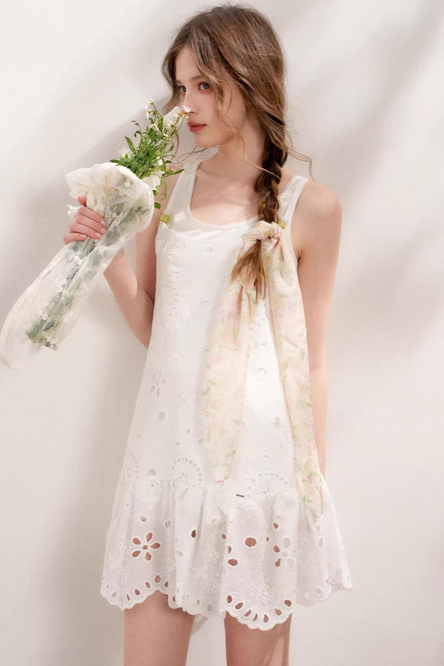 Island Chic Beaded Halter Dress