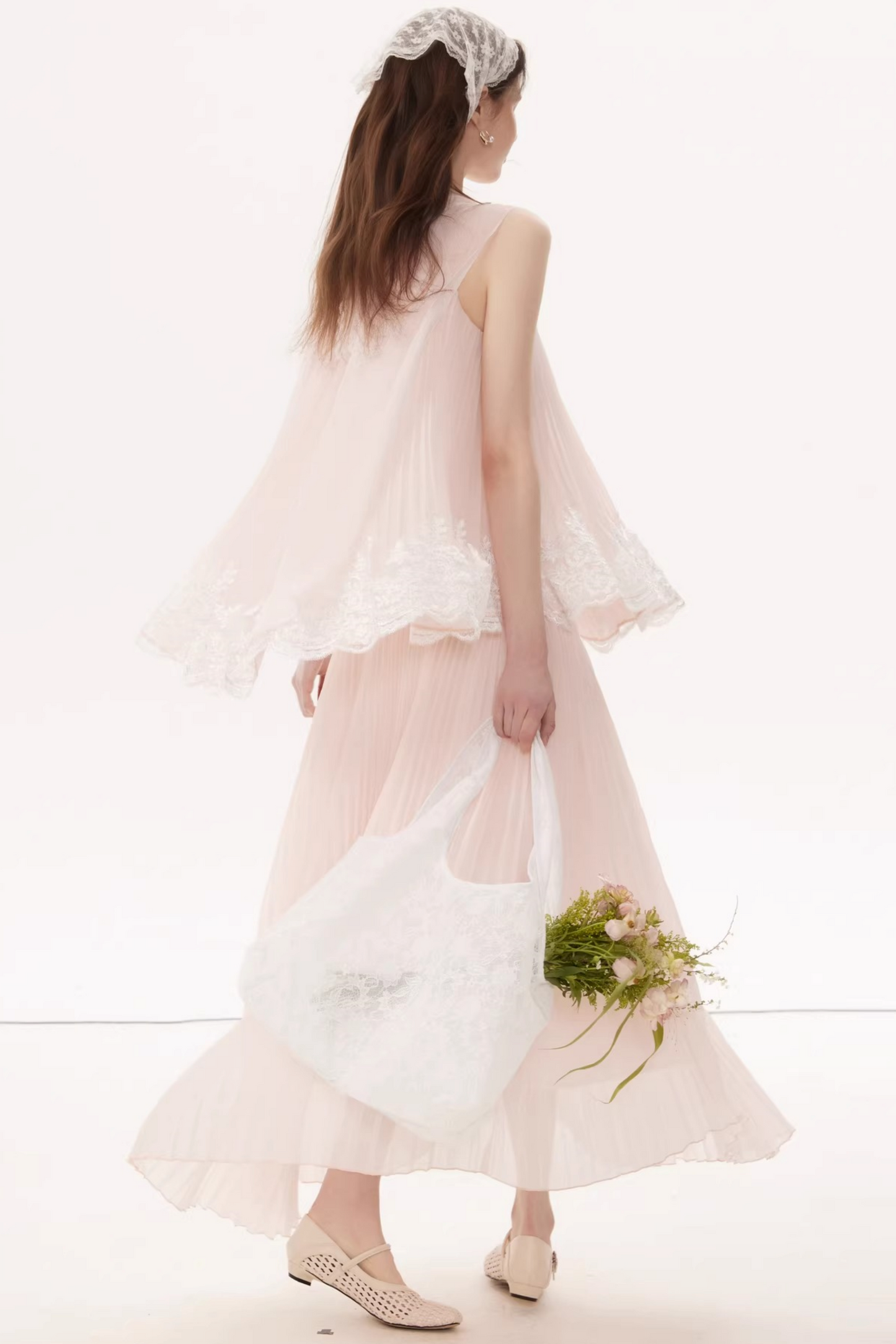 Embroidered Lace A-Line Dress