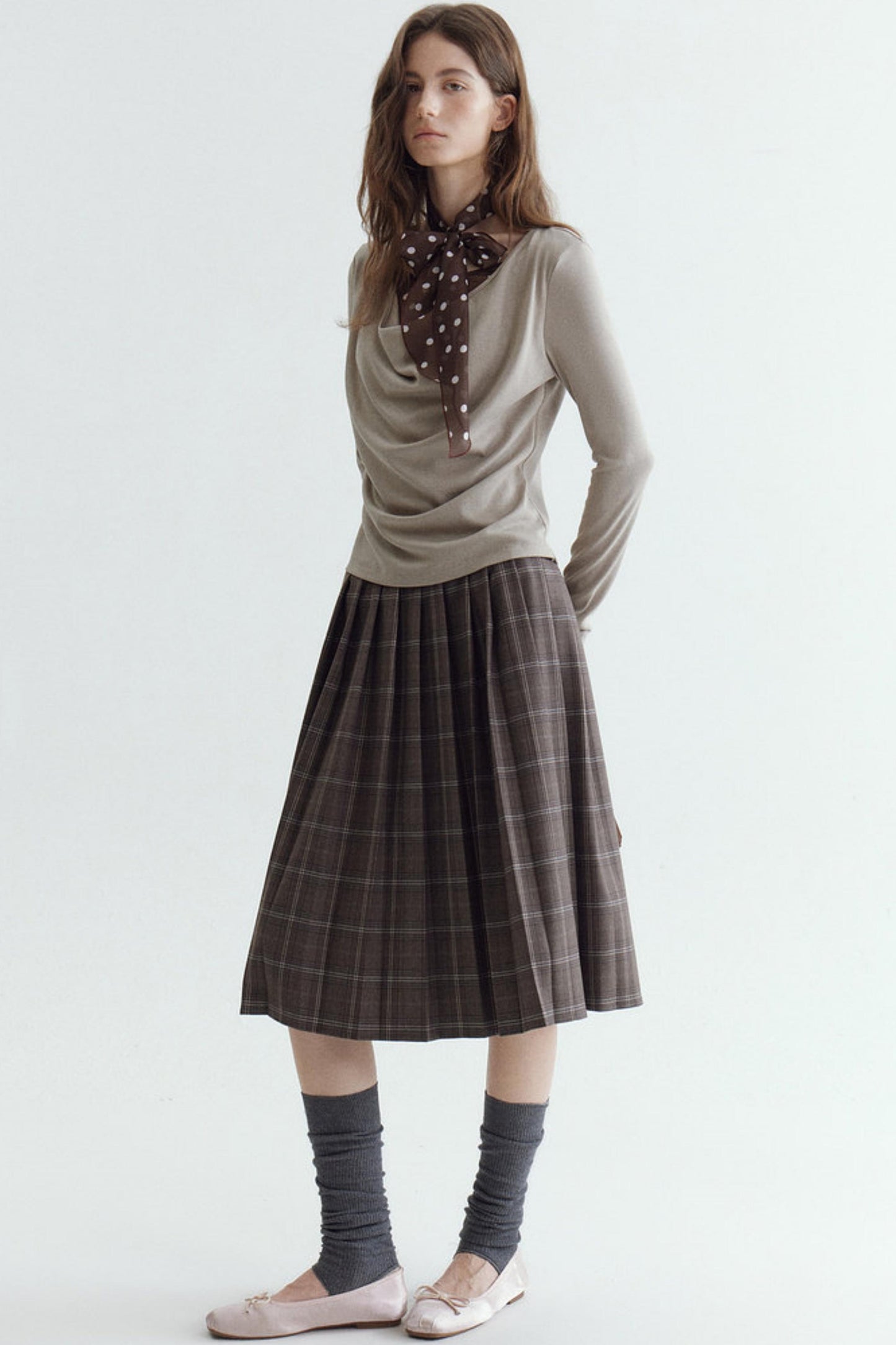 Brown Tone Polka Dot T-Shirt