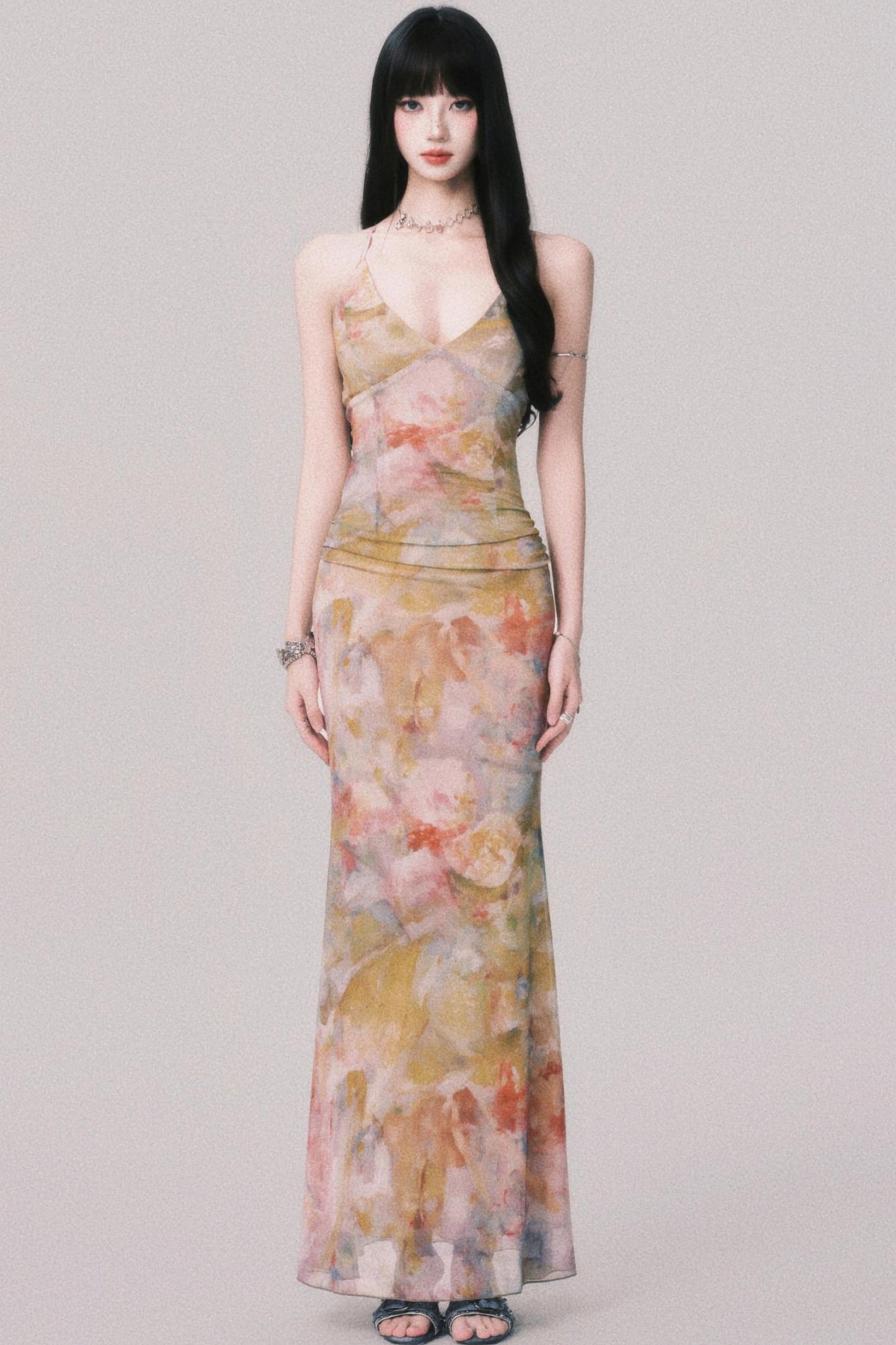 Summer V-Neck Long Dress