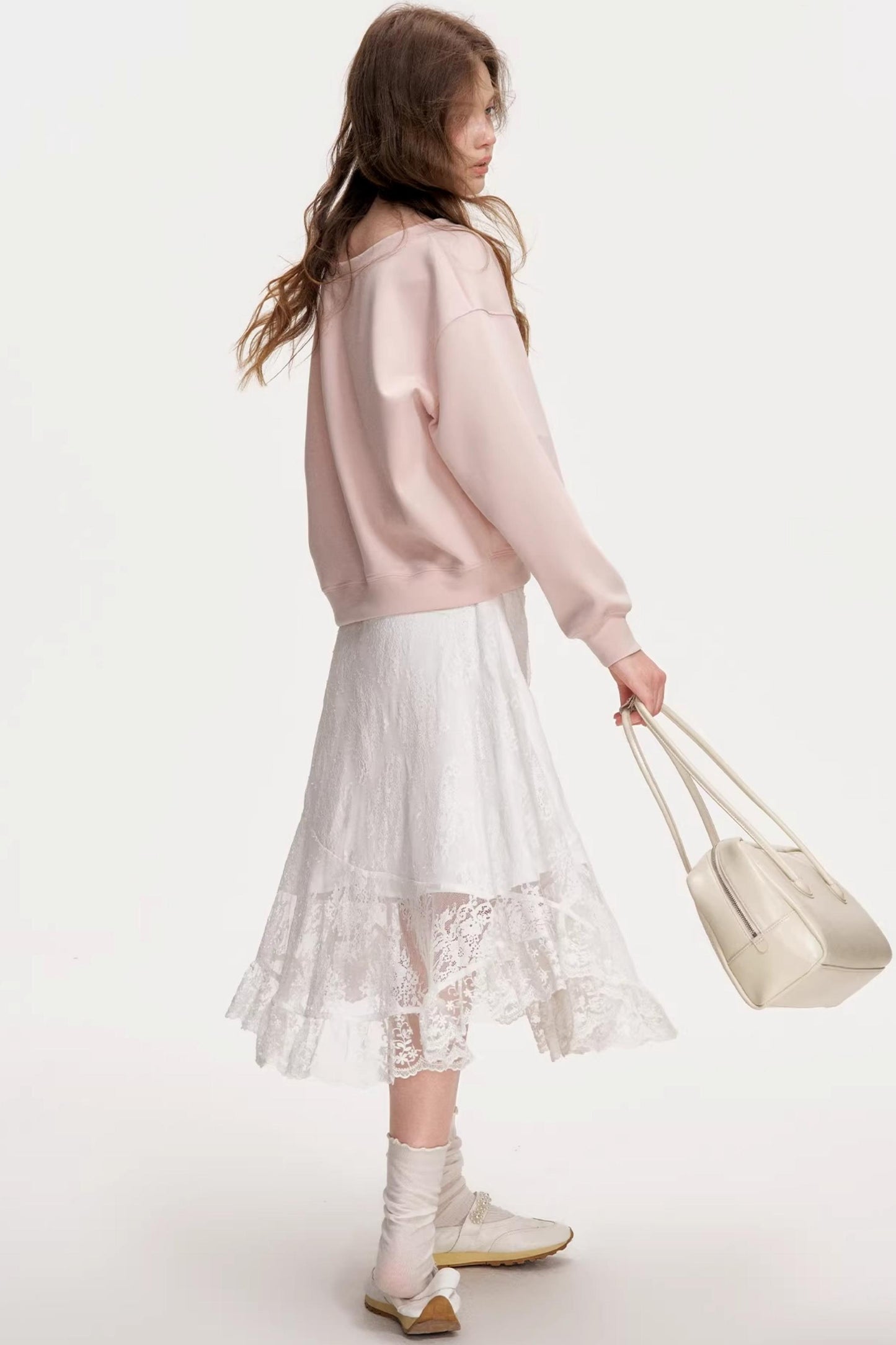 Hand-Painted Embossed Modal Sweatshirt