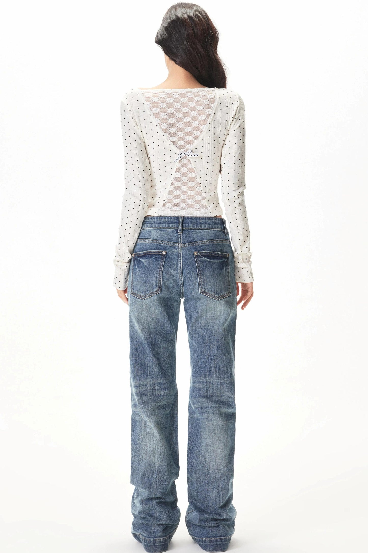 세로 스트라이프 물방울 탑