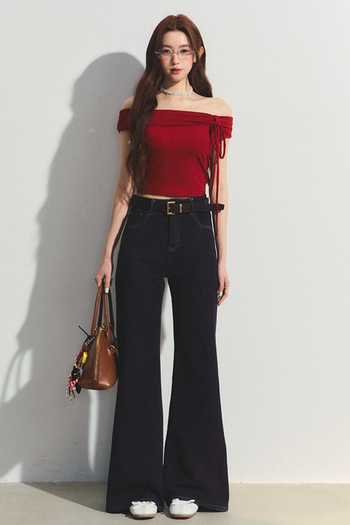 Pink Wool Blend Strapless Top