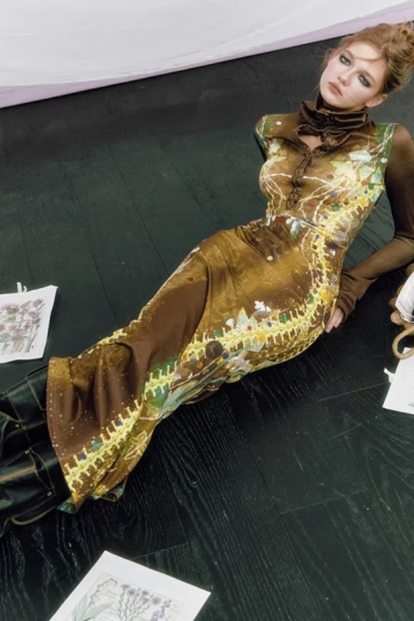 Bone Print Fishtail Dress