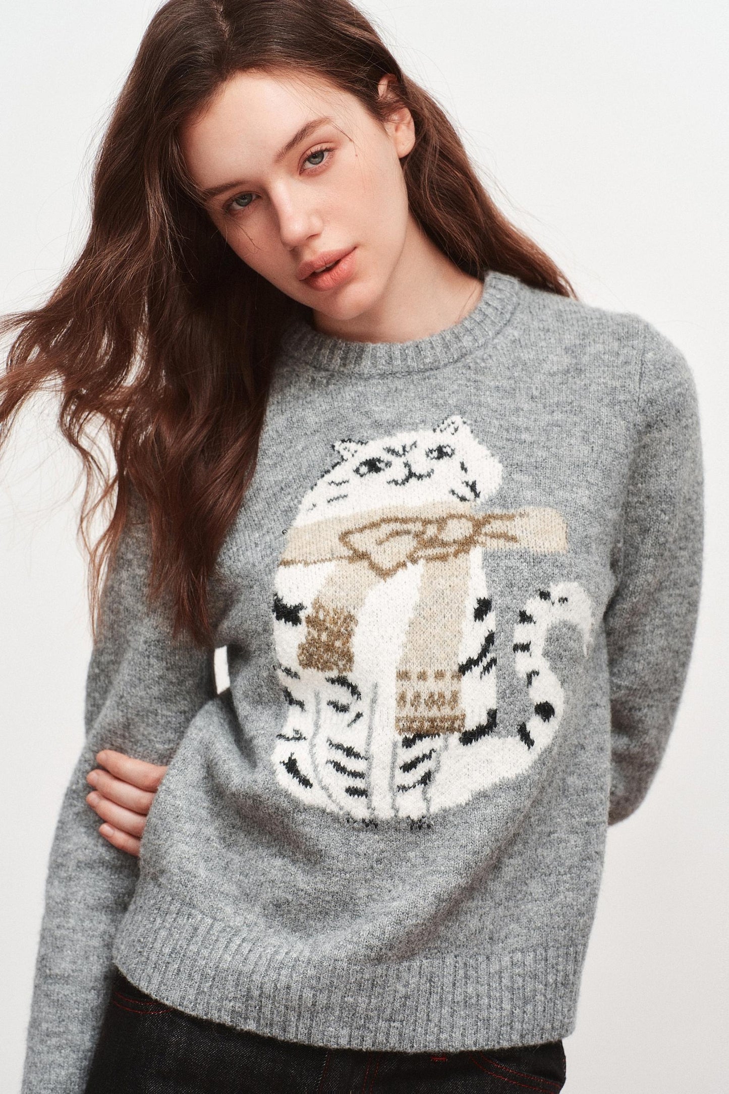 Kitten Crew Neck Sweater