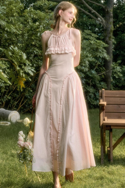 Rose Sea Halterneck Long Skirt