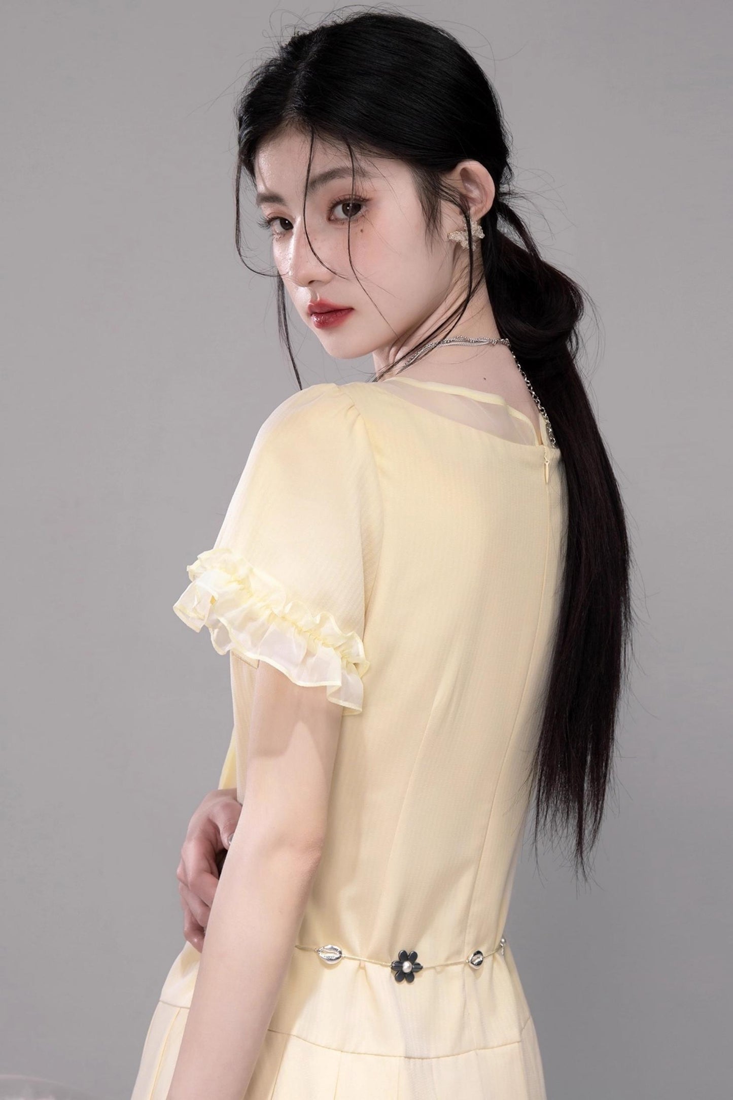 Sweet Character Tulle Patchwork Dress