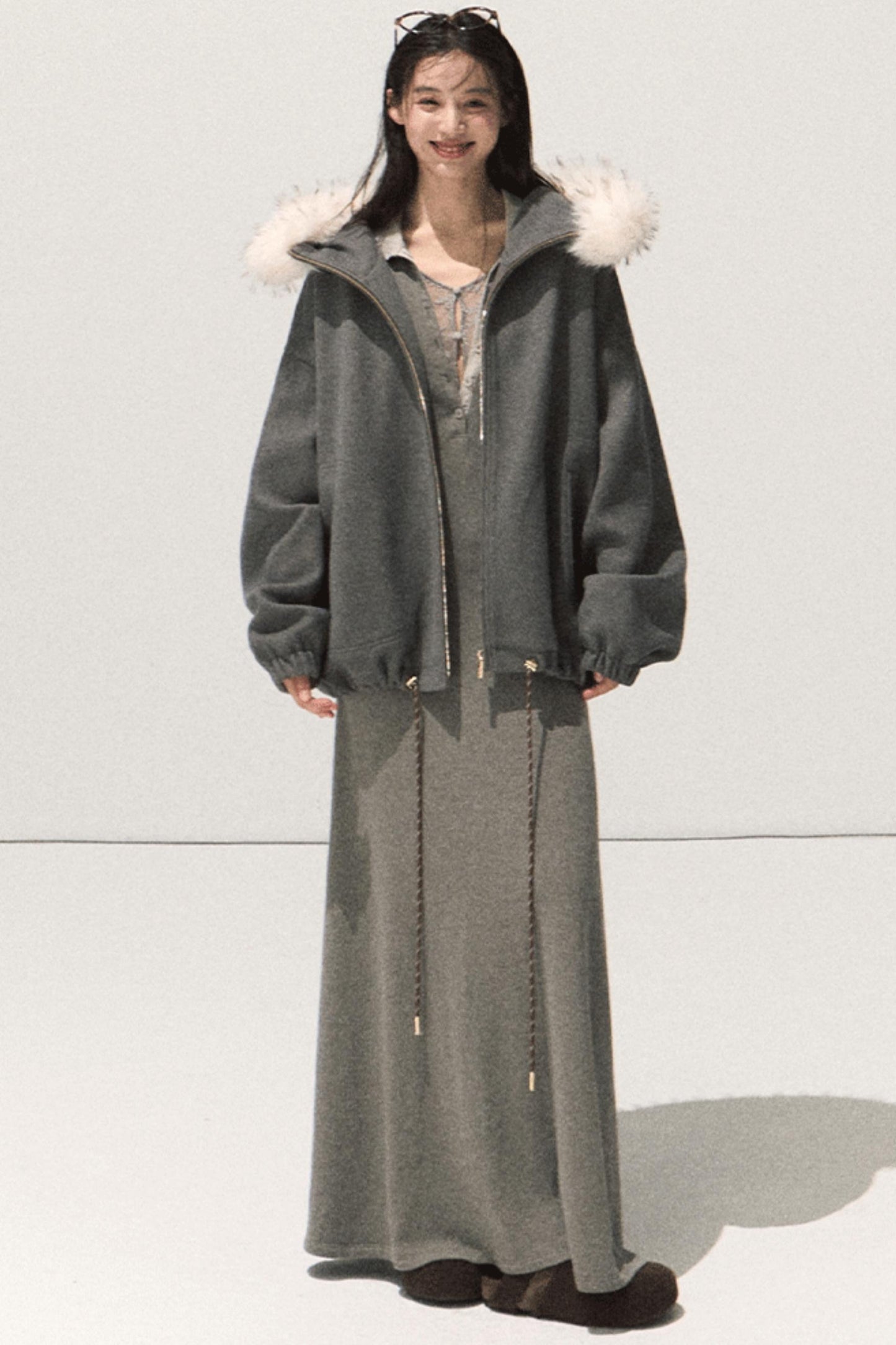 Smoke Cinched Waist Dress