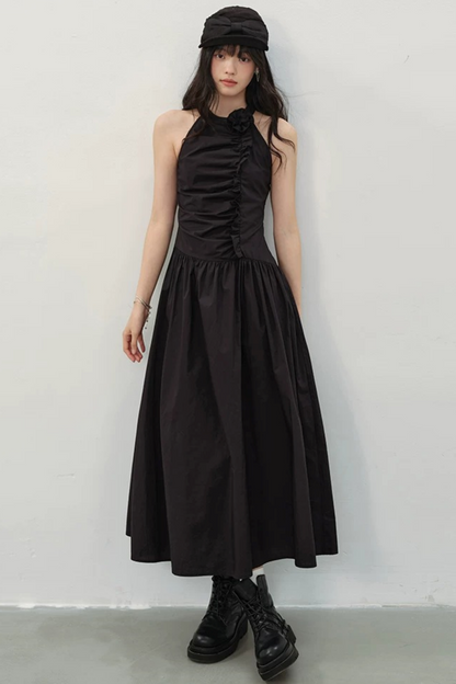 Dark Romanticism Halter Dress