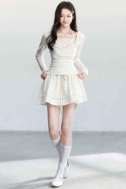 Pure Desire 퍼프 칼라 블라우스