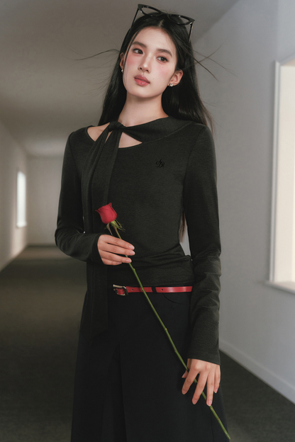 Slimming Waist-Cinching Turtleneck Top