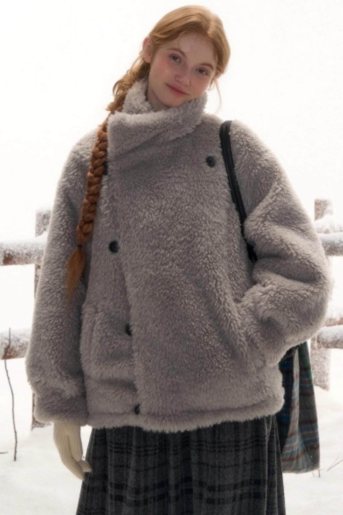 Reversible Plaid Wool Jacket