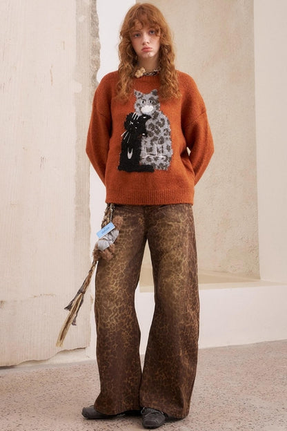 Leopard Crew Neck Sweater