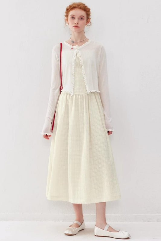 Halter Mullet Dress Cardigan Set-Up