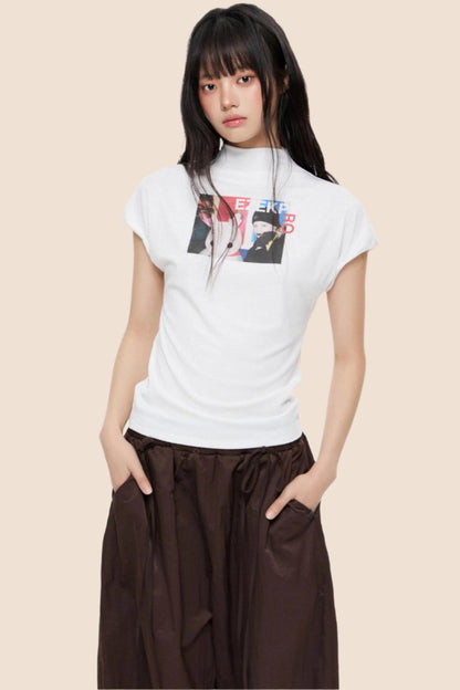 Fitted Short Sleeve Crop Tee