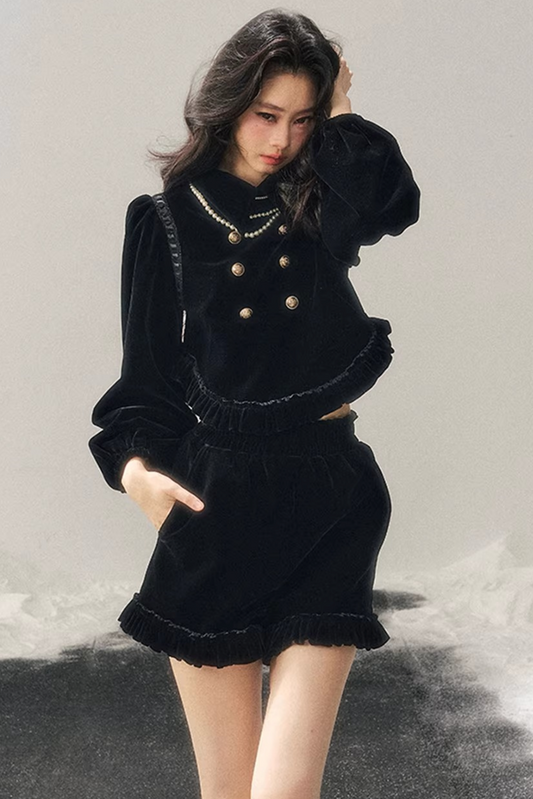 French Velvet Winter Suit Set-Up