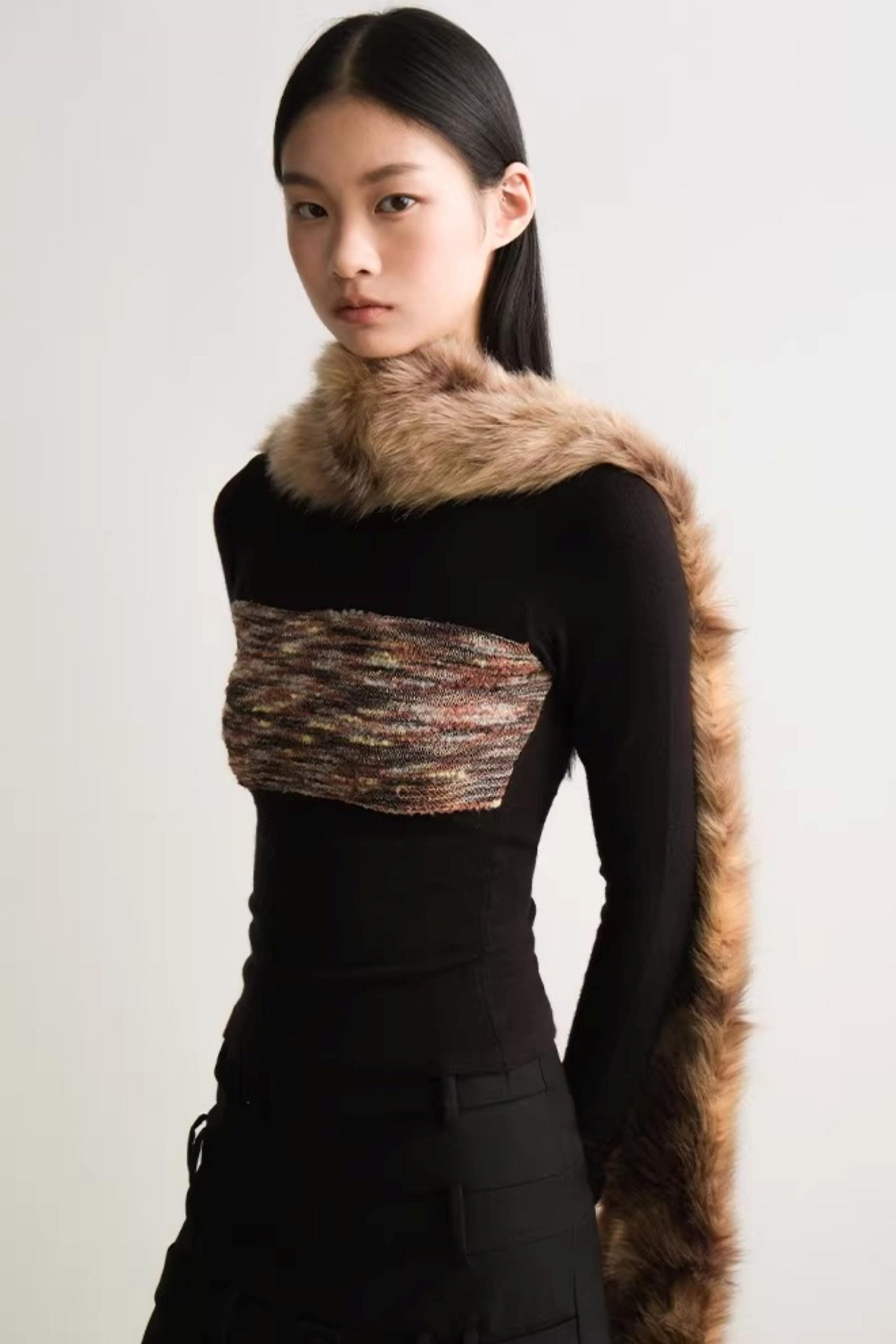 Textured Shadow Wool Sweater