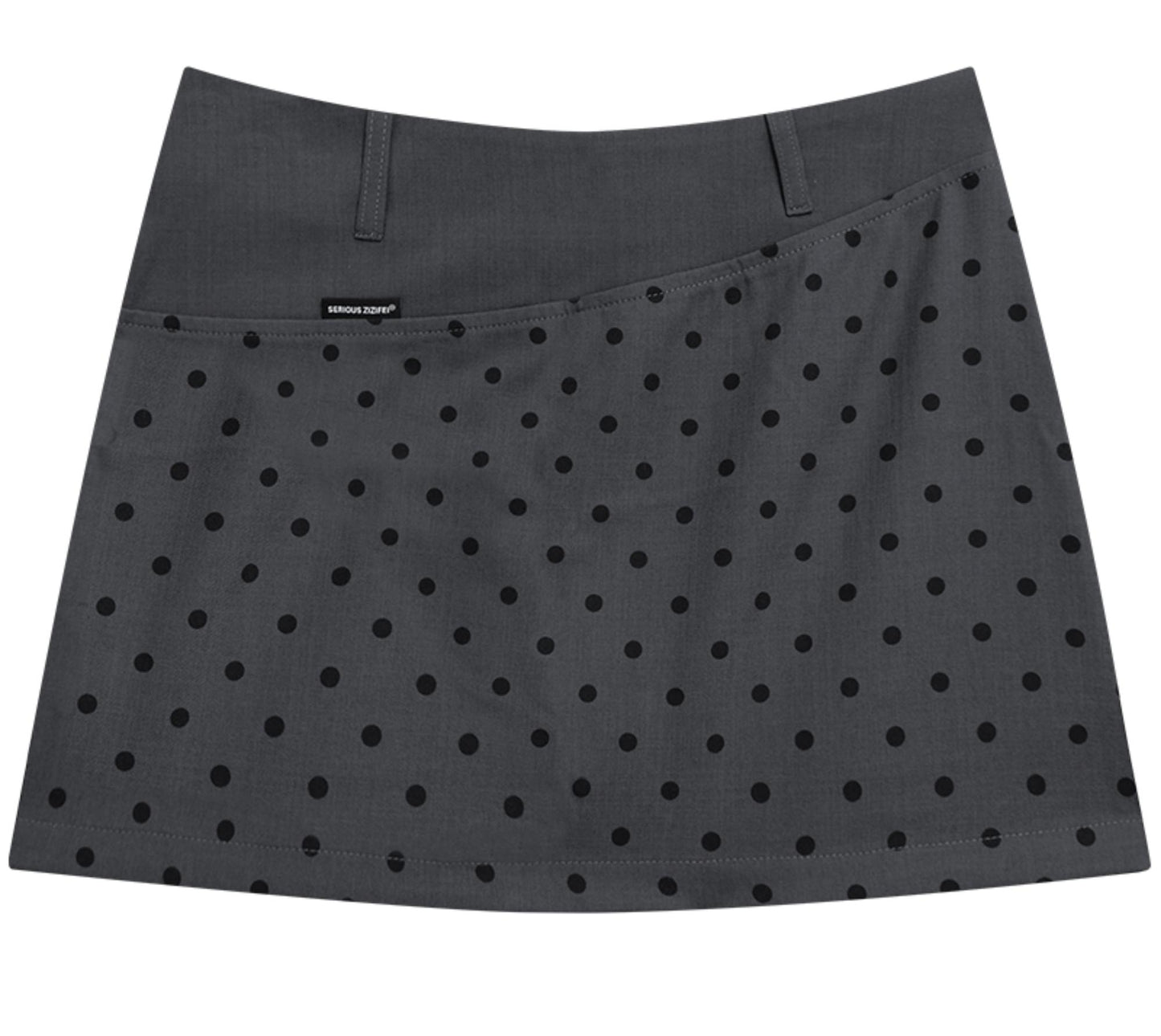 Retro Polka Dot High-Waist Skirt