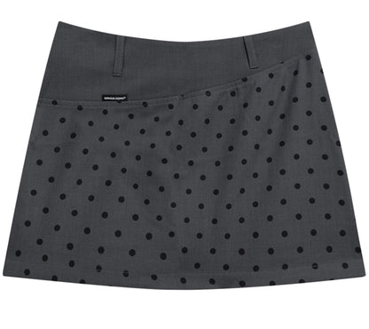 Retro Polka Dot High-Waist Skirt