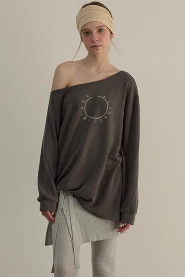 Personalized Slouchy Tie Sweatshirt