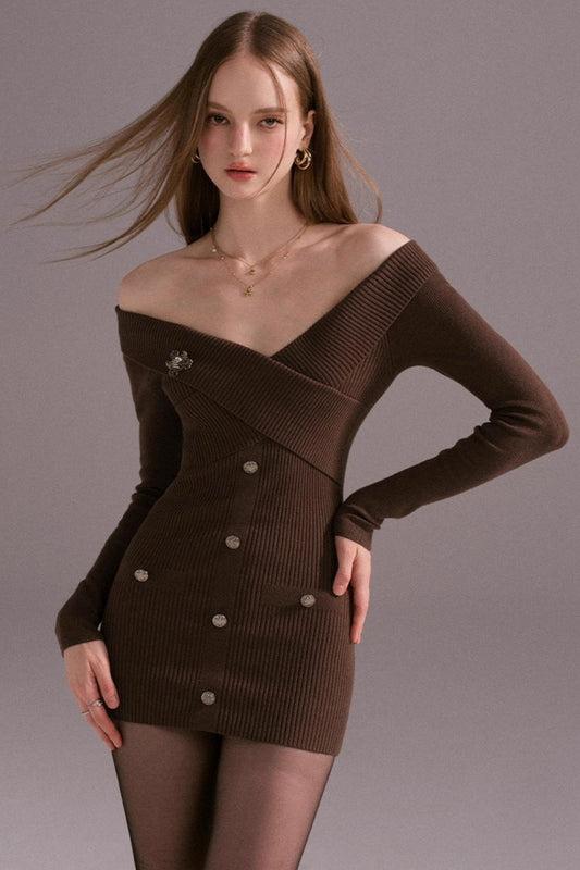 Slim Waist Knit Dress