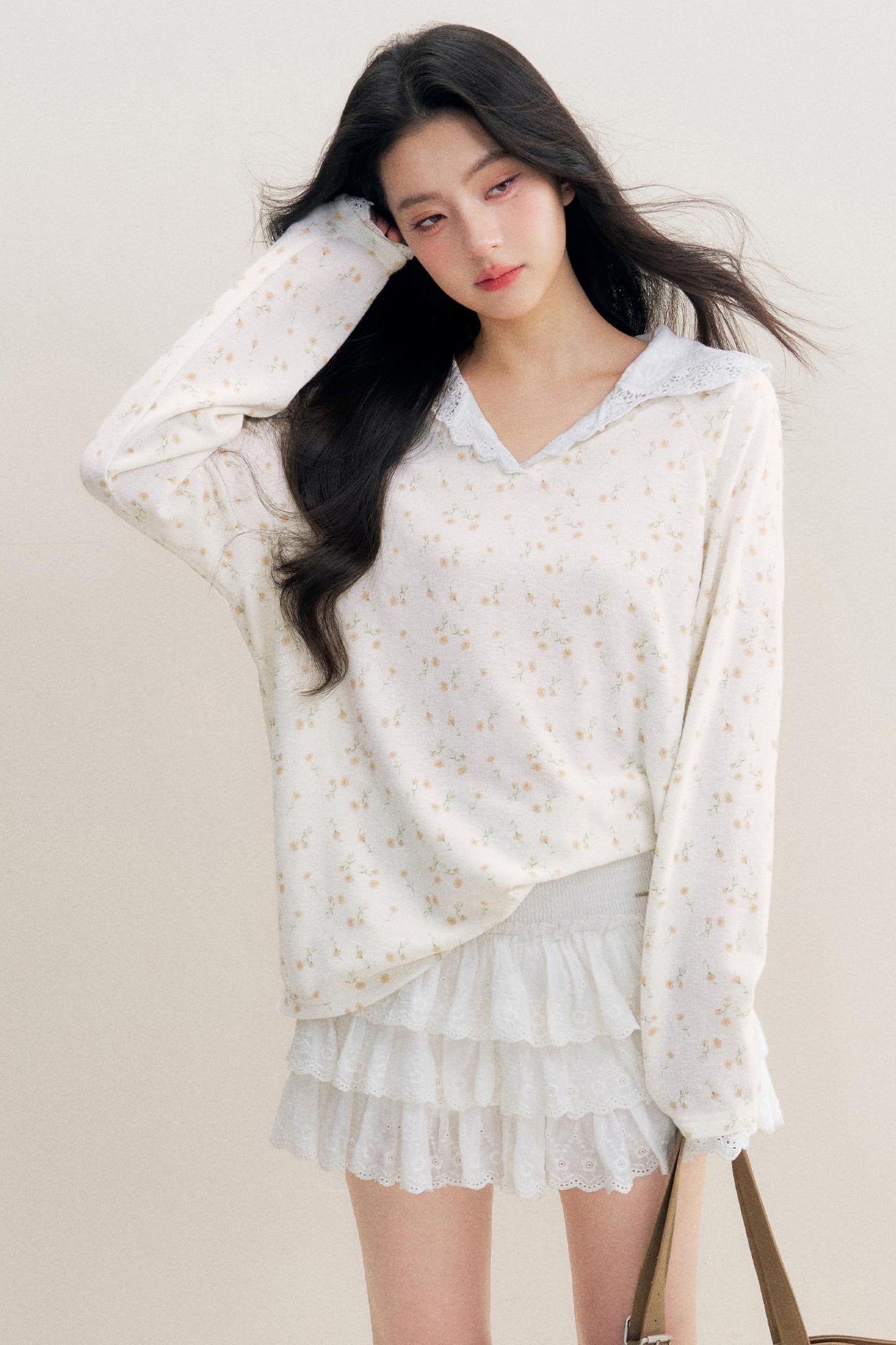 Floral Nocturne Long T-Shirt