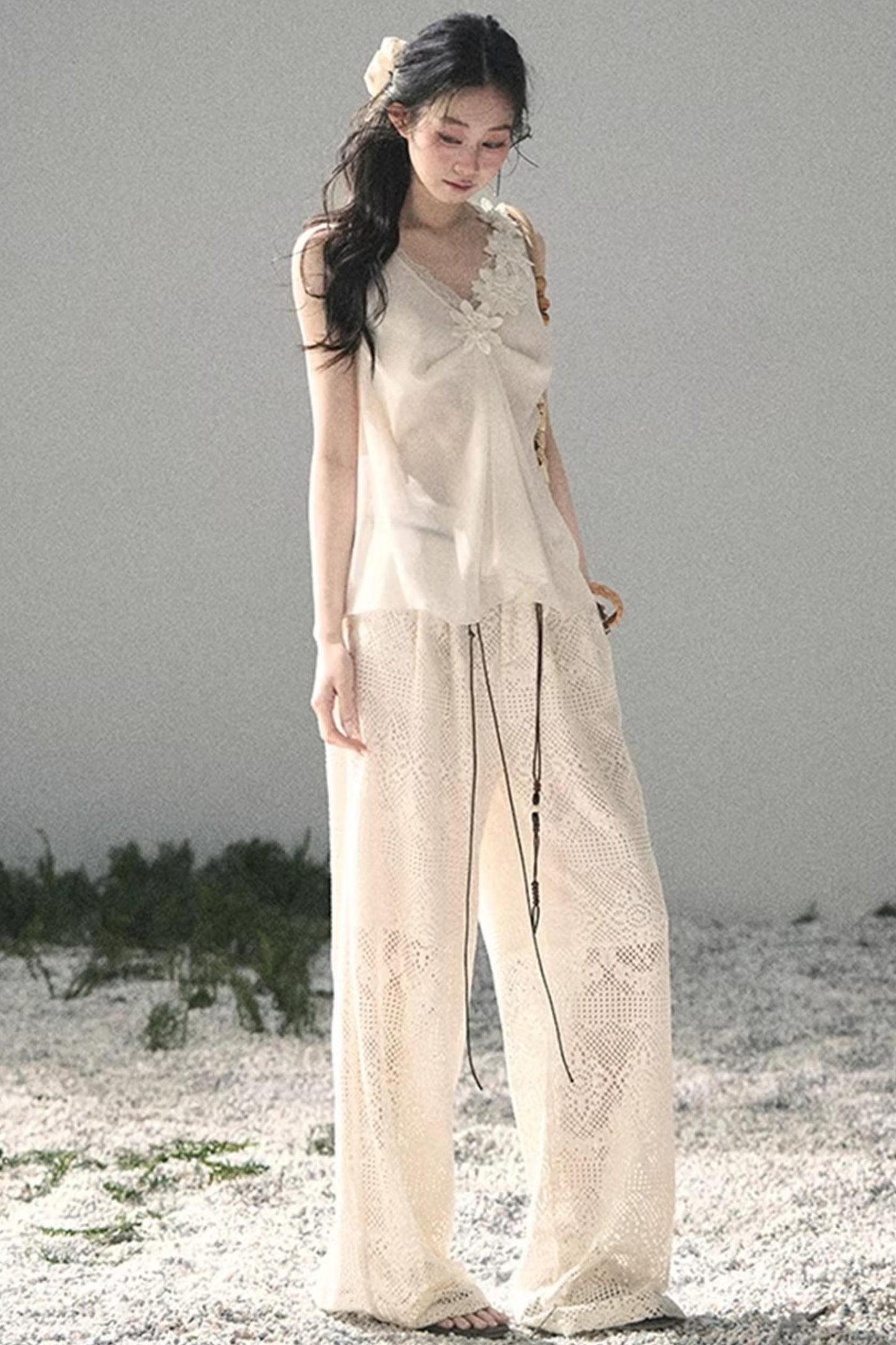 Silent Rose Semi-Sheer Lace T-Shirt