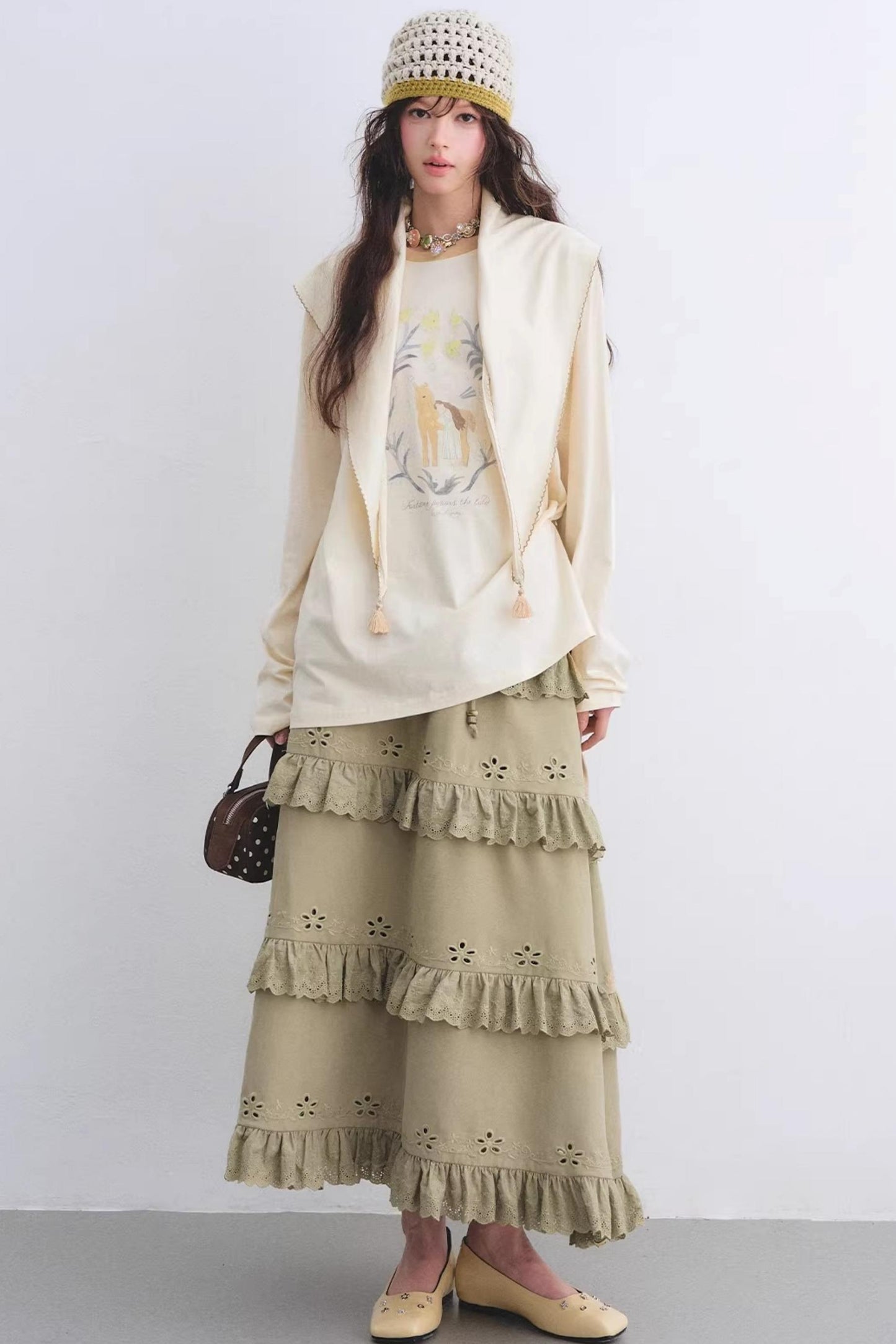 Pony Print Layered Top Set